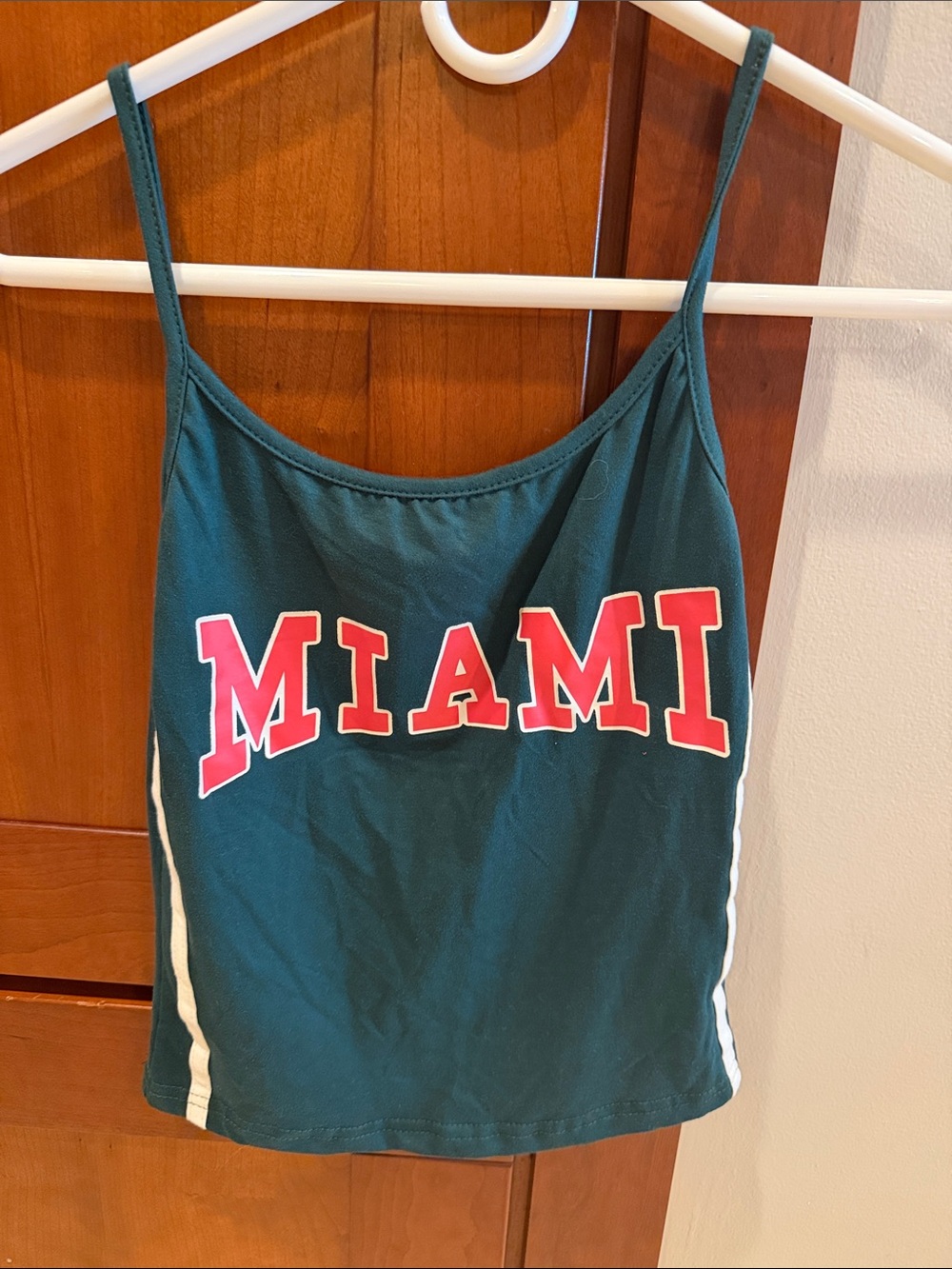 Green 'MIAMI' Graphic Tank Top
